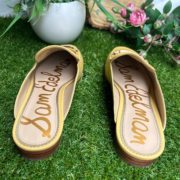 Sam Edelman Linnie embellished croc-effect leather slippers size 9.5 Desert Sun - Picture 7 of 15